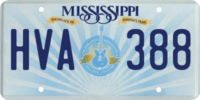 MS license plate HVA388