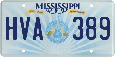 MS license plate HVA389