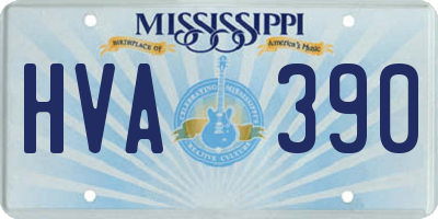 MS license plate HVA390