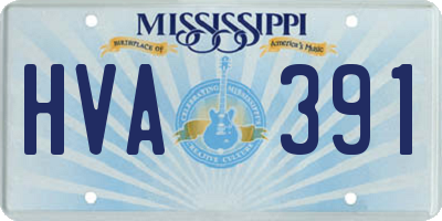 MS license plate HVA391