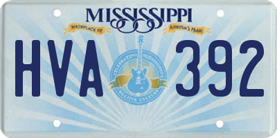 MS license plate HVA392