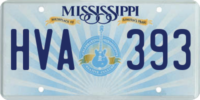 MS license plate HVA393