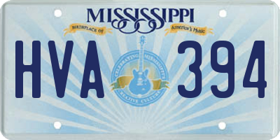 MS license plate HVA394