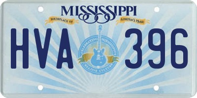 MS license plate HVA396
