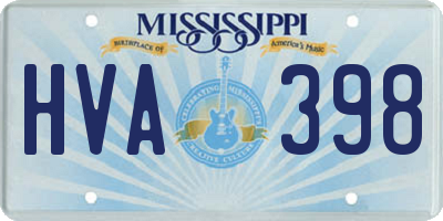MS license plate HVA398