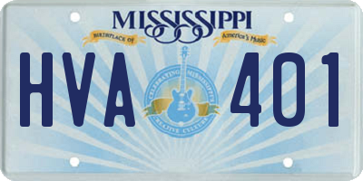 MS license plate HVA401