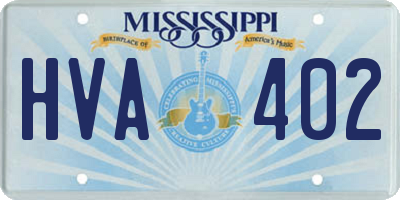 MS license plate HVA402