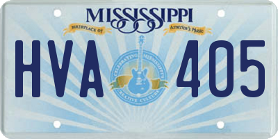 MS license plate HVA405