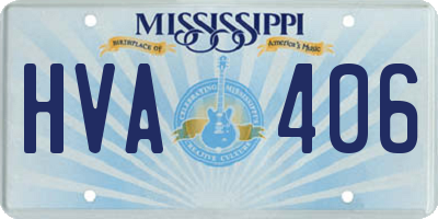 MS license plate HVA406