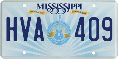 MS license plate HVA409