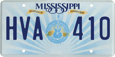 MS license plate HVA410