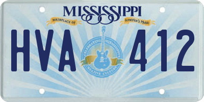 MS license plate HVA412