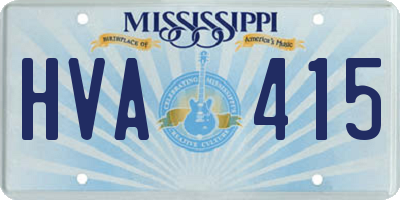 MS license plate HVA415