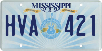 MS license plate HVA421