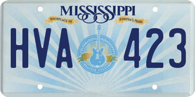 MS license plate HVA423