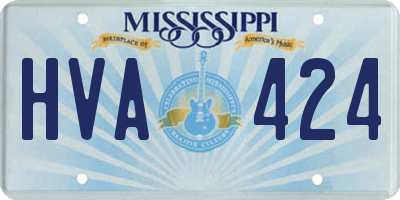 MS license plate HVA424