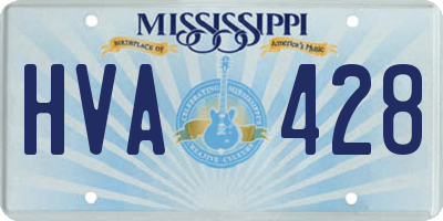 MS license plate HVA428