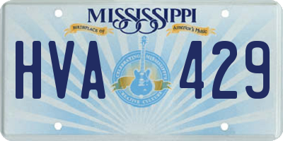 MS license plate HVA429