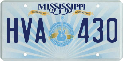 MS license plate HVA430