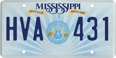 MS license plate HVA431