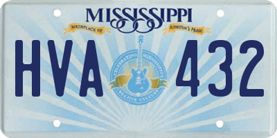 MS license plate HVA432