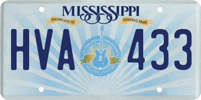 MS license plate HVA433