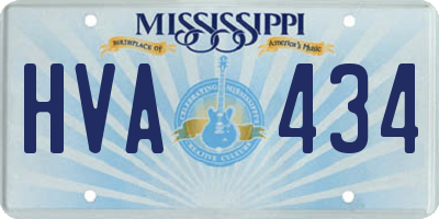 MS license plate HVA434
