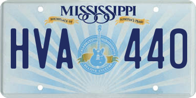 MS license plate HVA440