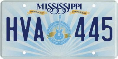 MS license plate HVA445