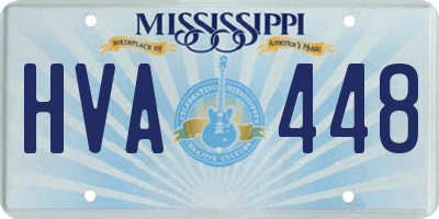 MS license plate HVA448
