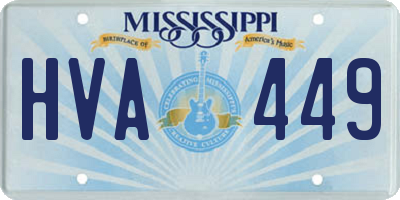 MS license plate HVA449