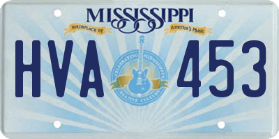 MS license plate HVA453