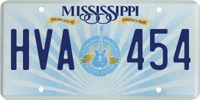 MS license plate HVA454