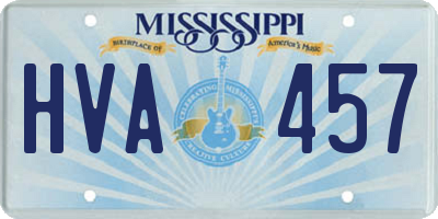 MS license plate HVA457