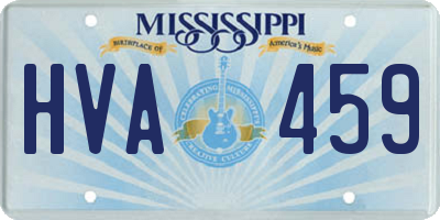 MS license plate HVA459