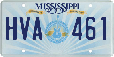 MS license plate HVA461