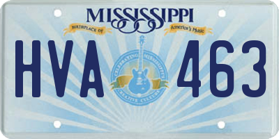 MS license plate HVA463