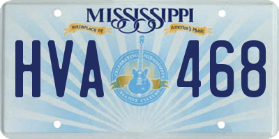 MS license plate HVA468