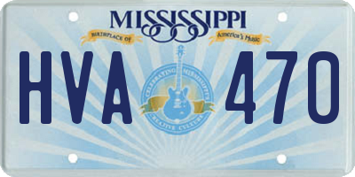 MS license plate HVA470