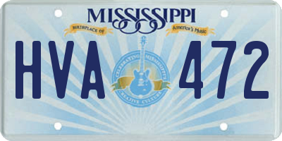 MS license plate HVA472