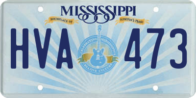 MS license plate HVA473