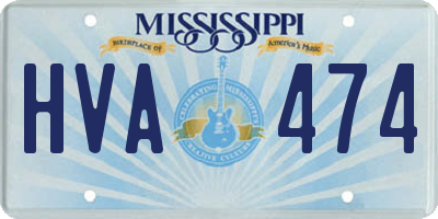 MS license plate HVA474