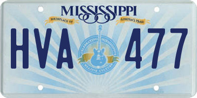 MS license plate HVA477
