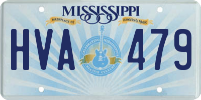 MS license plate HVA479