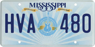 MS license plate HVA480