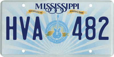 MS license plate HVA482