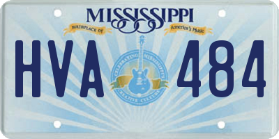 MS license plate HVA484