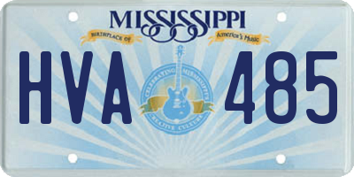 MS license plate HVA485