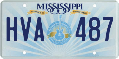 MS license plate HVA487