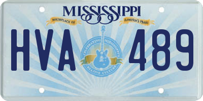 MS license plate HVA489